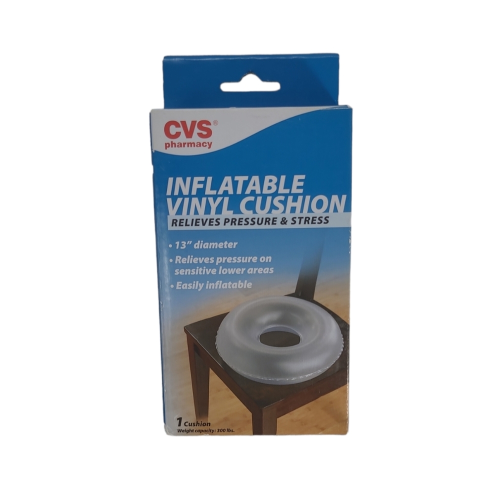 CVS Inflatable Vinyl Cushion 13"D Relieves Pressure & Stress New